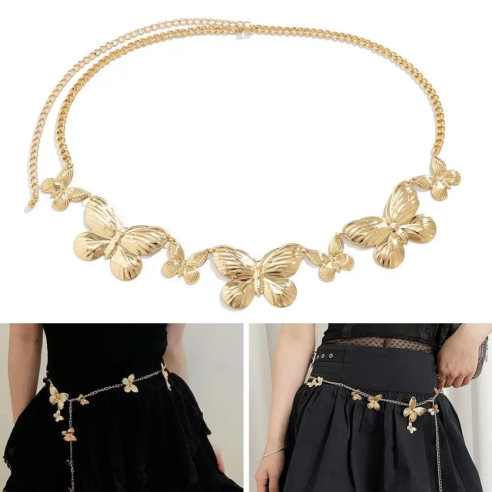 Fashion Hip Hop Butterfly Waist Chain Gold Chain Adjustable Y2k Chain Belt Luxury Creative Dress Belt Chain for Women
Fashion Hip Hop Butterfly Waist Chain Gold Chain Adjustable Y2k Chain Belt Luxury Creative Dress Belt Chain for Women