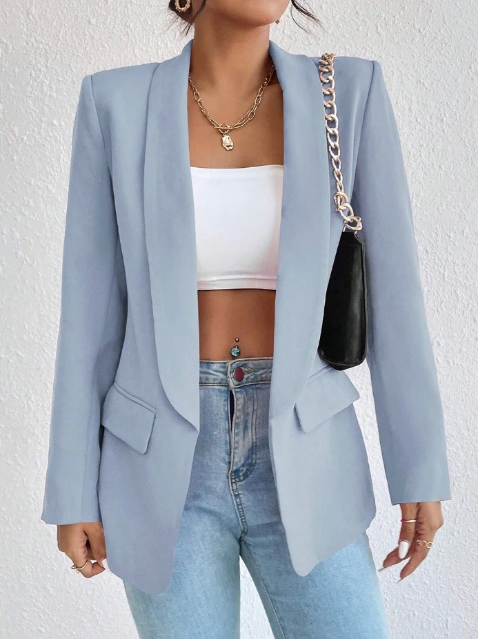 Fashion Blazer Lapel 2023 Casual Slim Fit Suit Collar Pockets Design Twill Fabric Commuting Without Buckle Elegant Jacket Coat
Fashion Blazer Lapel 2023 Casual Slim Fit Suit Collar Pockets Design Twill Fabric Commuting Without Buckle Elegant Jacket Coat