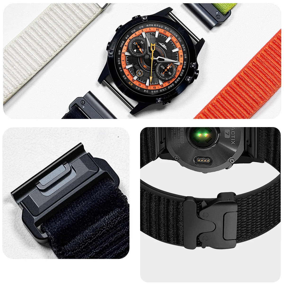 20/22/26mm Nylon Band For Garmin Fenix E 8 47mm 51mm 7 7X 6 6X 5 5X Plus/Enduro 3/Epix Pro Gen 2 QuickFit Sport Loop Bracelet
20/22/26mm Nylon Band For Garmin Fenix E 8 47mm 51mm 7 7X 6 6X 5 5X Plus/Enduro 3/Epix Pro Gen 2 QuickFit Sport Loop Bracelet