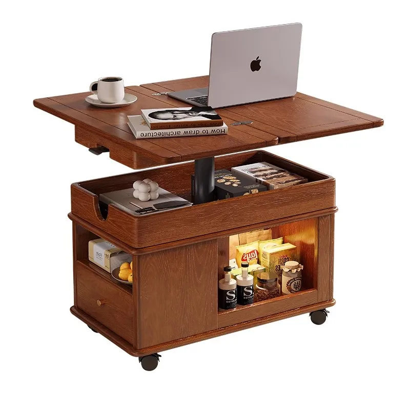 Lifting coffee table folding mobile cart solid wood tea table small apartment living room sofa side cabinet
Lifting coffee table folding mobile cart solid wood tea table small apartment living room sofa side cabinet