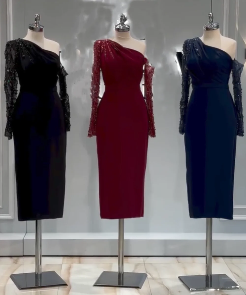 Customized High Quality Jersey Sequined Straight One-shoulder Midi Dresses Bespoke Occasion Exquisite
Customized High Quality Jersey Sequined Straight One-shoulder Midi Dresses Bespoke Occasion Exquisite