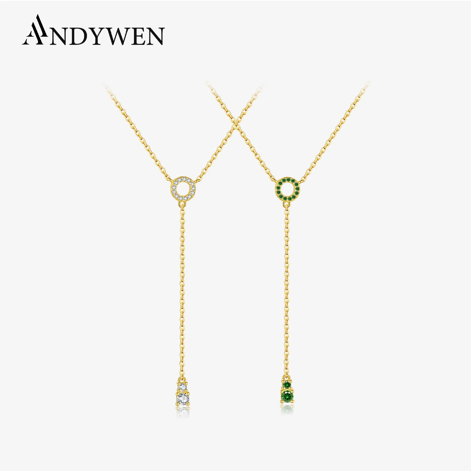 ANDYWEN 925 Sterling Silver Gold 2 Circle CZ Pendant Long Chain Choker Necklace 2023 Spring Women Wedding Fine Jewelry Gift
ANDYWEN 925 Sterling Silver Gold 2 Circle CZ Pendant Long Chain Choker Necklace 2023 Spring Women Wedding Fine Jewelry Gift