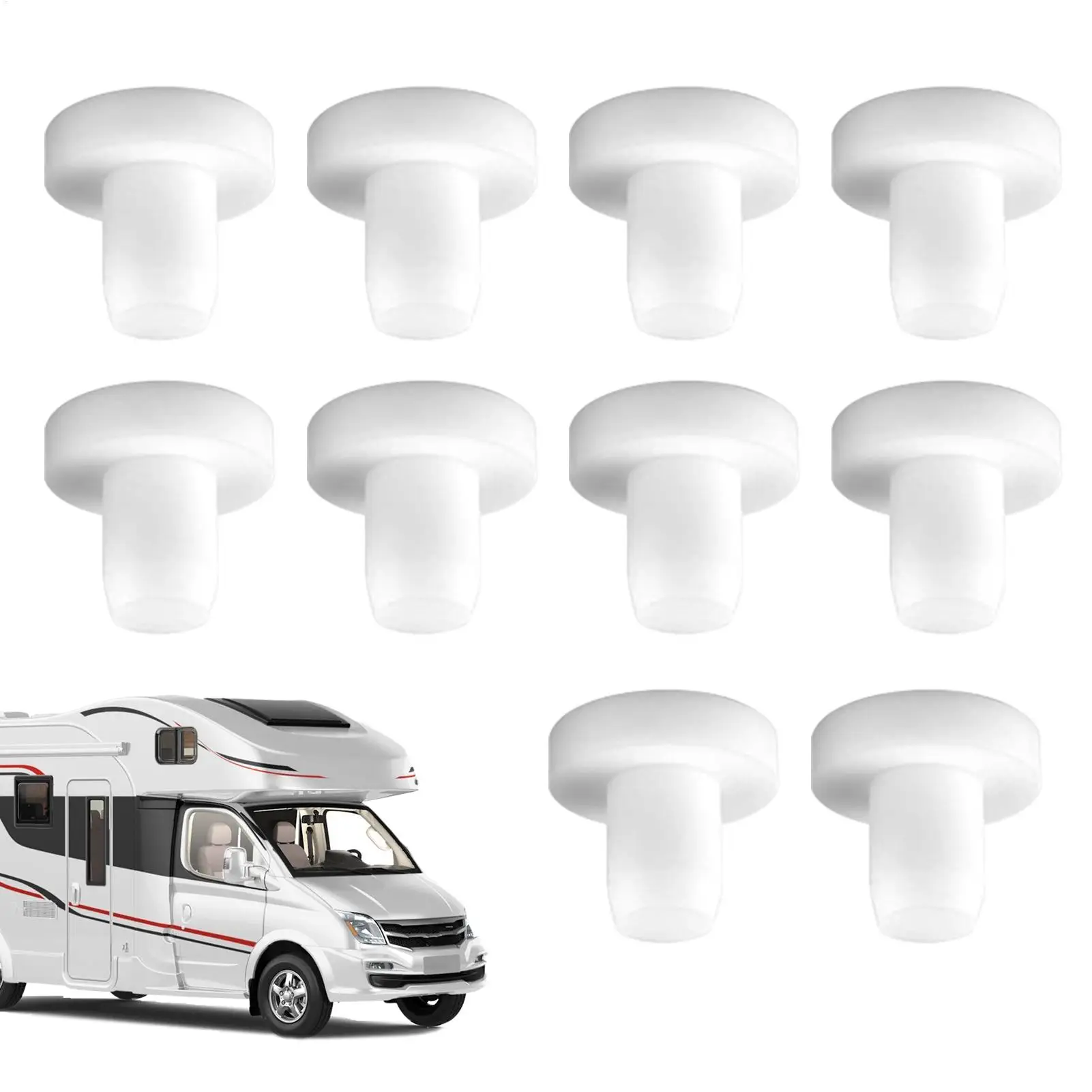 Silicone Hole Plugs 10-Piece Reusable Waterproof Flexible Trailer Replacement Hole Plugs for Camper Trailer Window Roof Vent
Silicone Hole Plugs 10-Piece Reusable Waterproof Flexible Trailer Replacement Hole Plugs for Camper Trailer Window Roof Vent