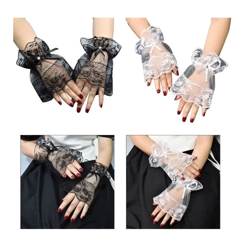 Removable Shirt Sheer Decorative Cuffs Girls See-Through Lace Wristband Decorative Sleeves Woman Sweater Clothing 
Removable Shirt Sheer Decorative Cuffs Girls See-Through Lace Wristband Decorative Sleeves Woman Sweater Clothing