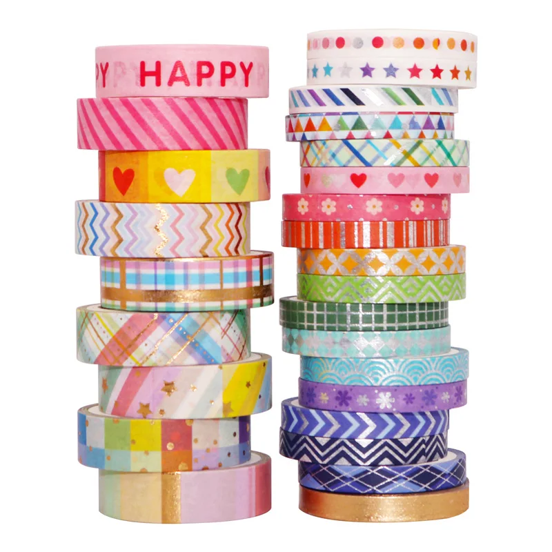 27pcs Rainbow Washi Tapes Set 5mm 10mm Gold Foil Lace Paper Adhesive Masking Tape Decoration Stickers A7427
27pcs Rainbow Washi Tapes Set 5mm 10mm Gold Foil Lace Paper Adhesive Masking Tape Decoration Stickers A7427