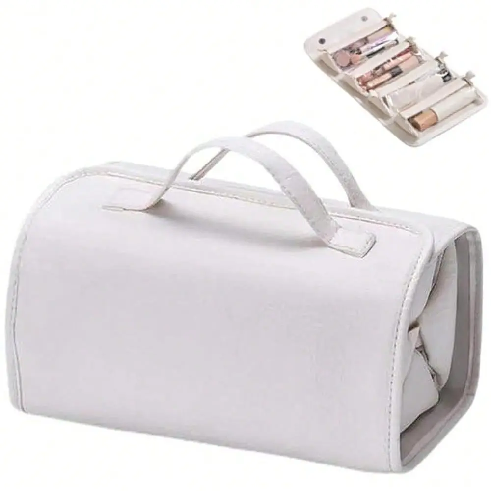 Toiletry Makeup Bag PU Leather 4 Clear Detachable, Roll Hanging Makeup Bag Leather, Multi Compartment Leather Waterproof Fol
Toiletry Makeup Bag PU Leather 4 Clear Detachable, Roll Hanging Makeup Bag Leather, Multi Compartment Leather Waterproof Fol