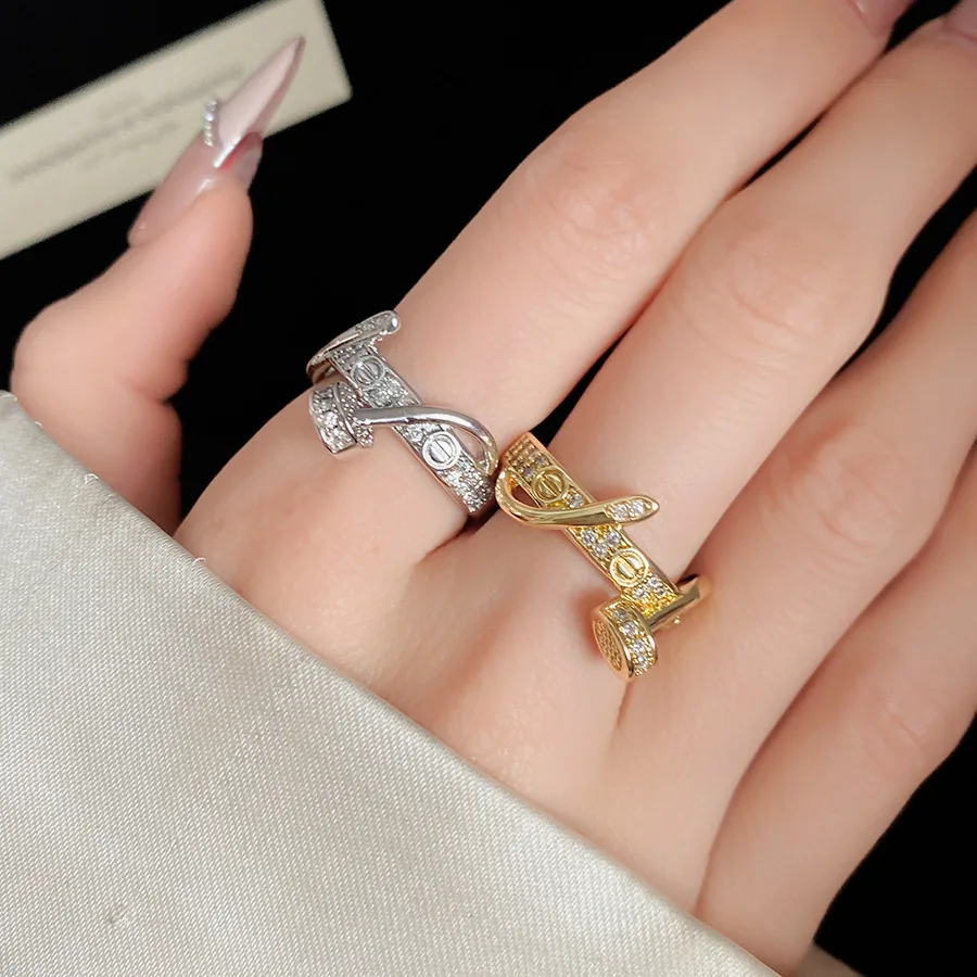 Adjustable Open Geometric Zircon Ring High-end Trendy Female Daily Banquet Hand Ornament Present
Adjustable Open Geometric Zircon Ring High-end Trendy Female Daily Banquet Hand Ornament Present