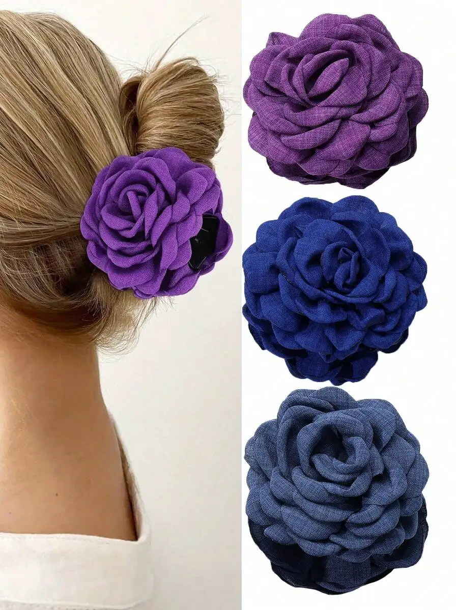 9cm Multi-Layer Fabric Rose Hair Clip Bohemian Style Women Hair Accessory
9cm Multi-Layer Fabric Rose Hair Clip Bohemian Style Women Hair Accessory