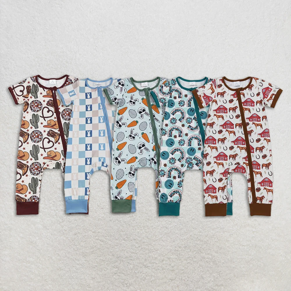 New Fashion Match Western Farm Easter Western Brown Baby Boys Romper Wholesale Puffy Short Sleeve Romper Children Bodysuit
New Fashion Match Western Farm Easter Western Brown Baby Boys Romper Wholesale Puffy Short Sleeve Romper Children Bodysuit