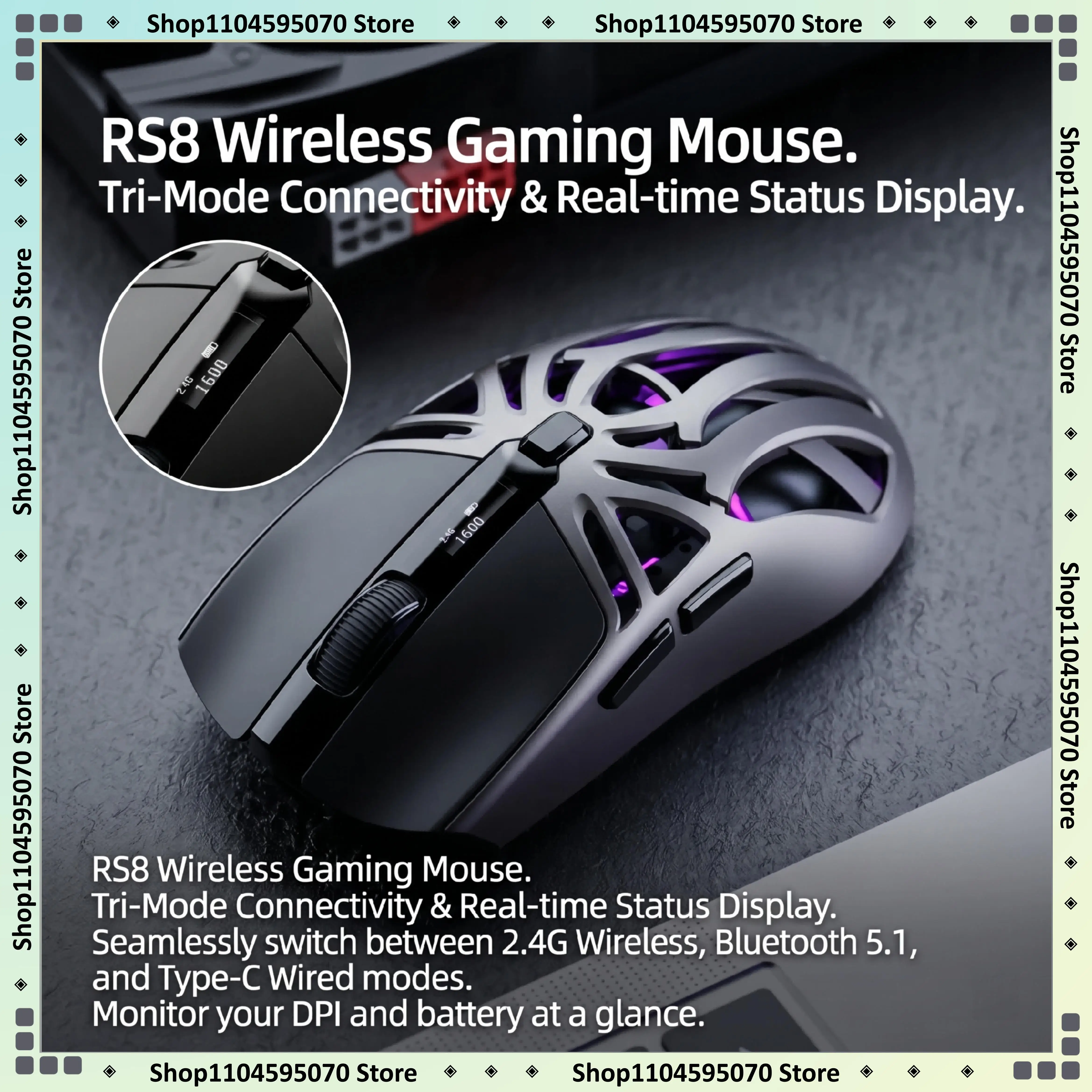SMAILWOLF RS8 Type‑C Rechargeable Gaming Mouse 10m Transmission Gaming Chip Ergonomic Mouse For Laptop Desktop E‑Sports
SMAILWOLF RS8 Type‑C Rechargeable Gaming Mouse 10m Transmission Gaming Chip Ergonomic Mouse For Laptop Desktop E‑Sports