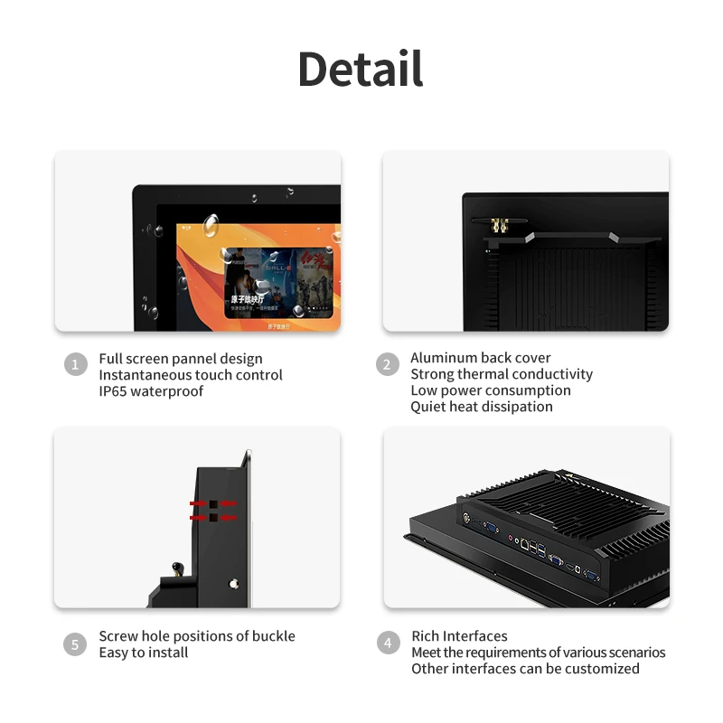 Hot Sale 10.1/10.4/12.1/15/15.6/17/18.5/21.5/23.6/27 Inch Industrial Panel PC All Aluminum Industrial Touch Screen Computer
Hot Sale 10.1/10.4/12.1/15/15.6/17/18.5/21.5/23.6/27 Inch Industrial Panel PC All Aluminum Industrial Touch Screen Computer