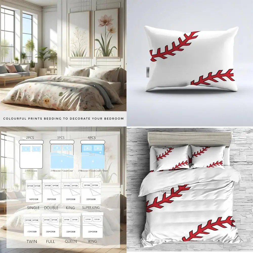 Винтажный комплект пододеяльников с бейсбольной тематикой для мальчиков: красная строчка, американская мяч, постельное белье из 3/4 предметов (полный, 200x229 см)
Винтажный комплект пододеяльников с бейсбольной тематикой для мальчиков: красная строчка, американская мяч, постельное белье из 3/4 предметов (полный, 200x229 см)
