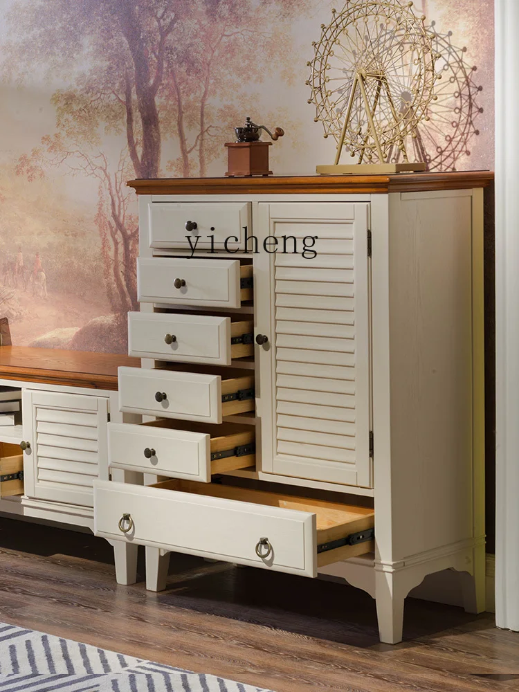 TQQ solid wood chest TV side wine cabinet living room white entrance storage partition dining side cabinet
TQQ solid wood chest TV side wine cabinet living room white entrance storage partition dining side cabinet