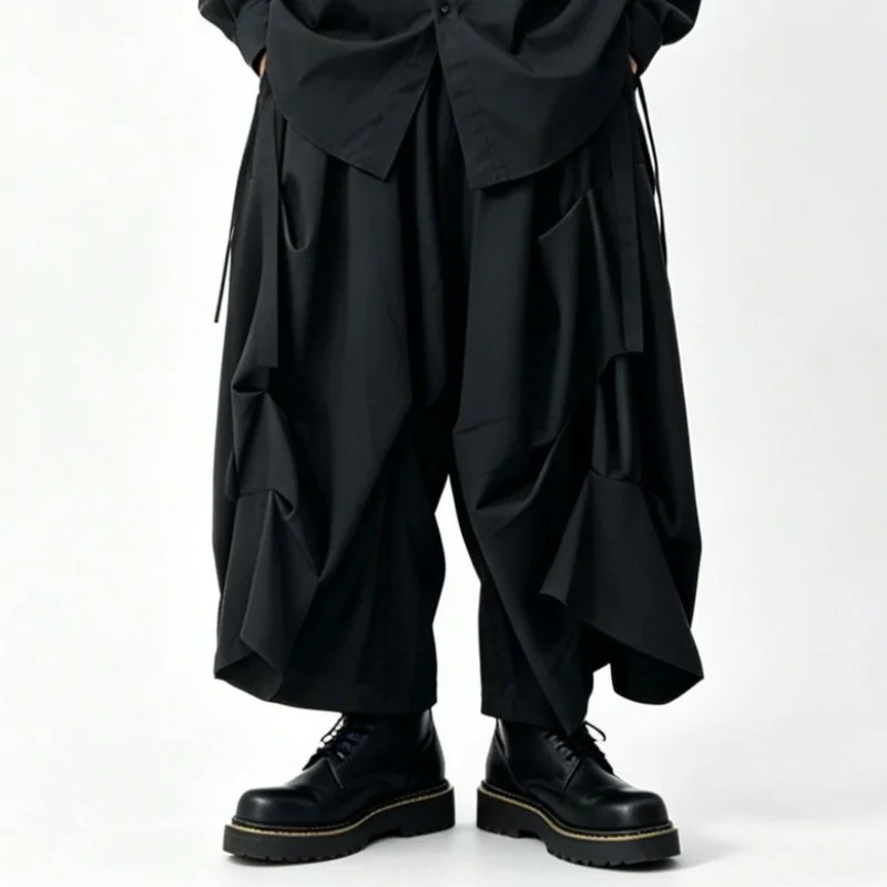 Men'S Casual Pants, Japanese Style Dark Irregular Wide-Leg Pants, Loose High-Waisted Trendy Pants 2372
Men'S Casual Pants, Japanese Style Dark Irregular Wide-Leg Pants, Loose High-Waisted Trendy Pants 2372