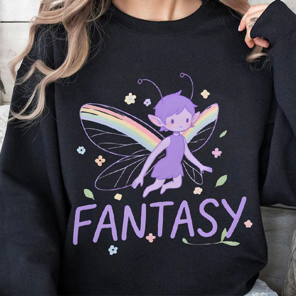 Casual Crewneck Sweatshirt Graphic Fashionable Cotton Hoodie Comfortable Soft Breathable Loose Fit Dreamy Cute Elf Butterfly 
Casual Crewneck Sweatshirt Graphic Fashionable Cotton Hoodie Comfortable Soft Breathable Loose Fit Dreamy Cute Elf Butterfly