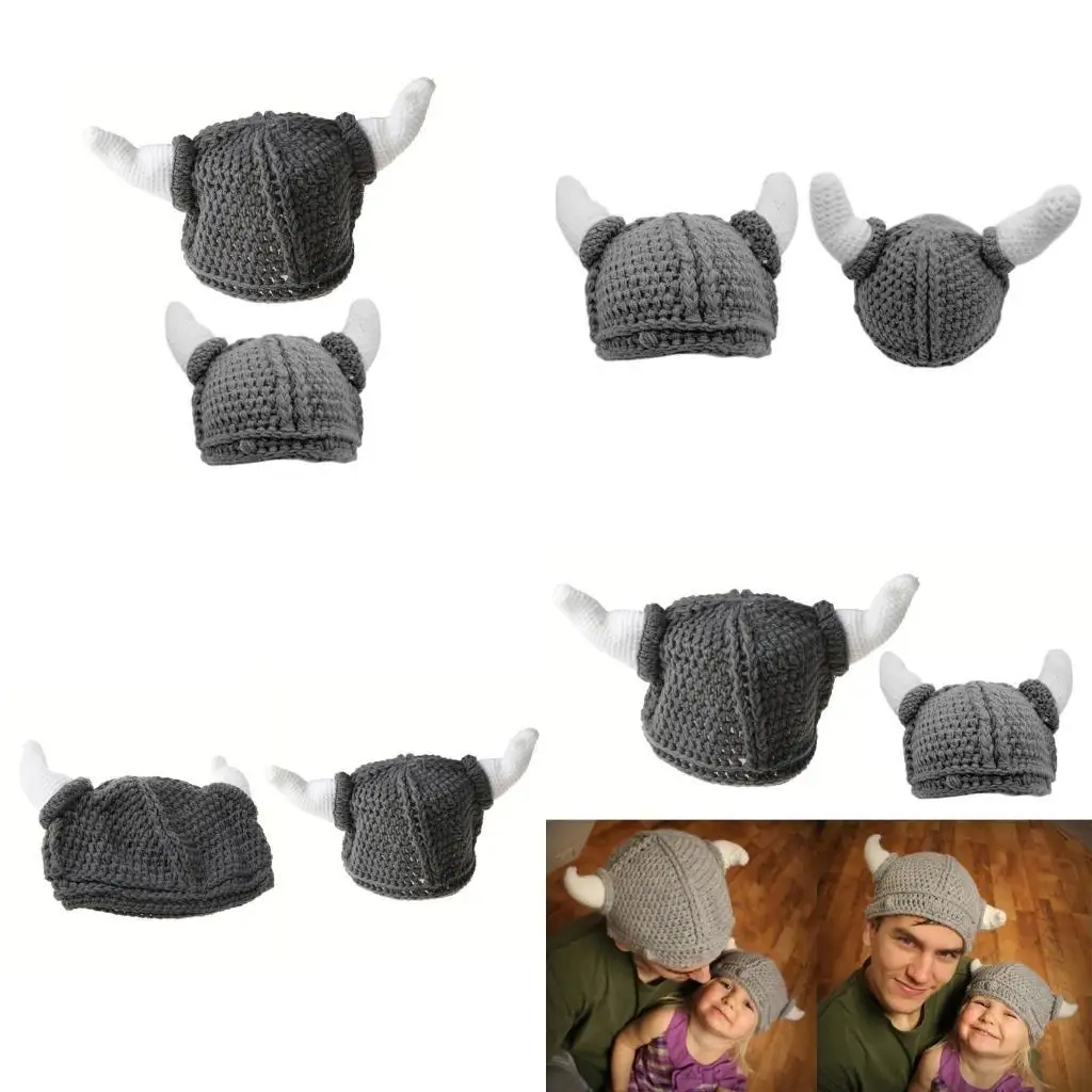R1WE Adult Children Novelty Handmade Crochet Knitted Beanie Cap Funny Cartoon Ox Horns Viking Barbarian Skull Cap Ear Warmer
R1WE Adult Children Novelty Handmade Crochet Knitted Beanie Cap Funny Cartoon Ox Horns Viking Barbarian Skull Cap Ear Warmer