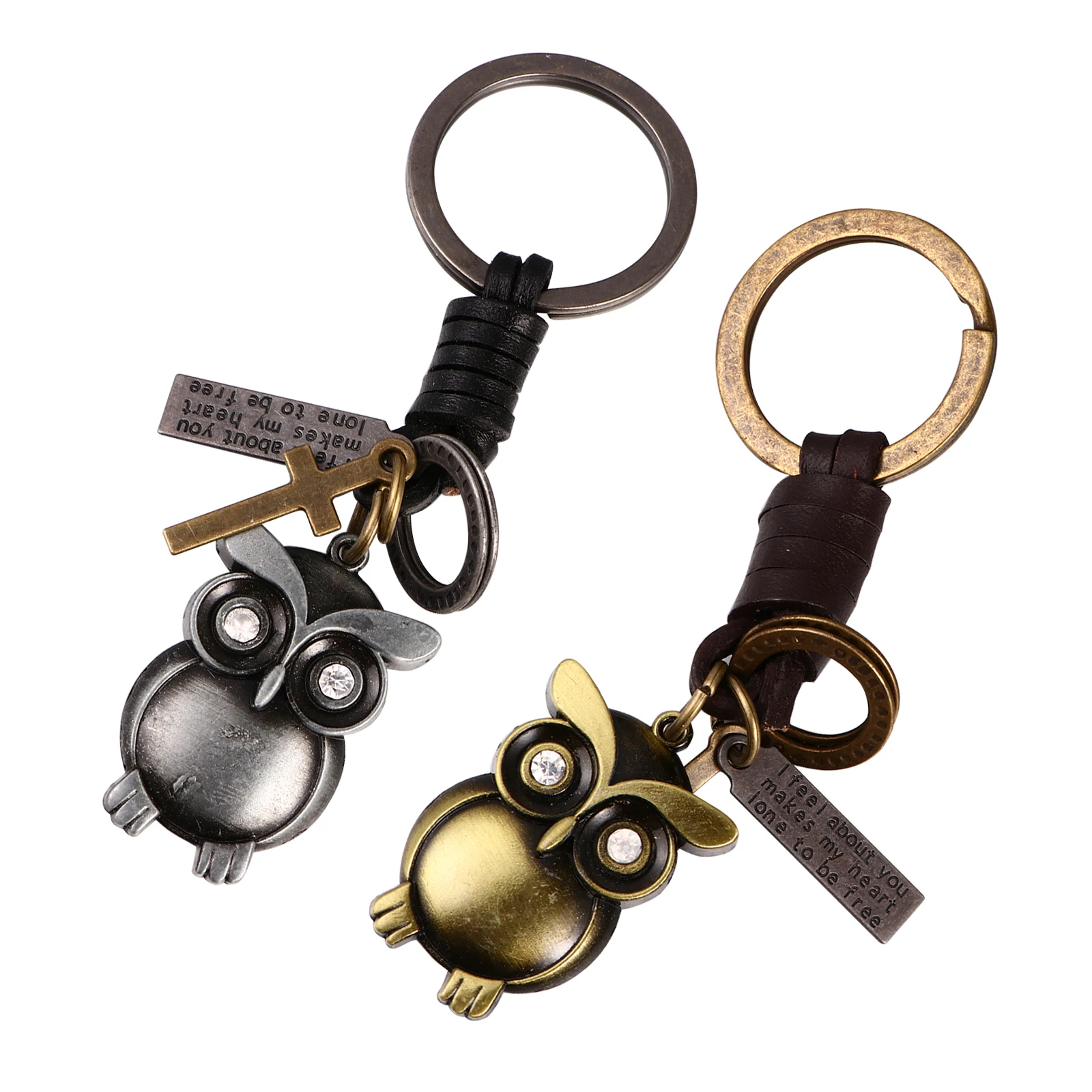 2 pcs Retro Owl Keychains Durable Alloy Key Decors Novel Gifts For Couples Commemorative Accessories luggage
2 pcs Retro Owl Keychains Durable Alloy Key Decors Novel Gifts For Couples Commemorative Accessories luggage