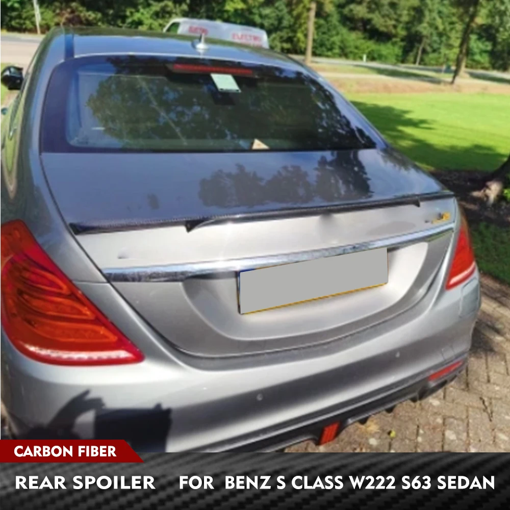 For Mercedes Benz S Class W222 S63 Sedan 2014-2020 Carbon Fiber Car Trunk Racing Spoiler Car Rear Wing Spoiler Boot Lid Lip FRP
For Mercedes Benz S Class W222 S63 Sedan 2014-2020 Carbon Fiber Car Trunk Racing Spoiler Car Rear Wing Spoiler Boot Lid Lip FRP