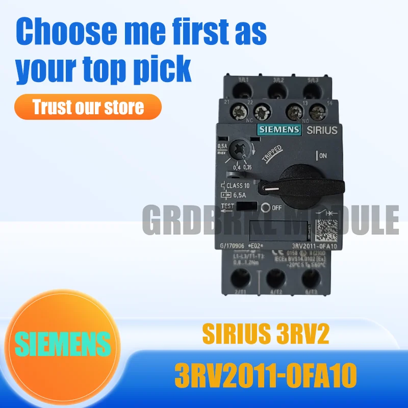 Brand New Original SIEMENS 3RV2011-0FA10 Motor Protection Circuit Breaker 0.35-0.5A
Brand New Original SIEMENS 3RV2011-0FA10 Motor Protection Circuit Breaker 0.35-0.5A