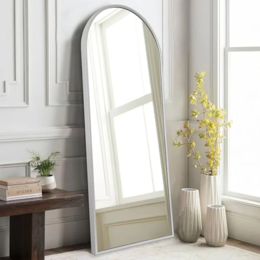 48x16 Inch Arch Bathroom Full Length Mirror, Silver Large Arched Wall Mirror, Metal Aluminum Frame Modern Simple Home Decor, Le
48x16 Inch Arch Bathroom Full Length Mirror, Silver Large Arched Wall Mirror, Metal Aluminum Frame Modern Simple Home Decor, Le