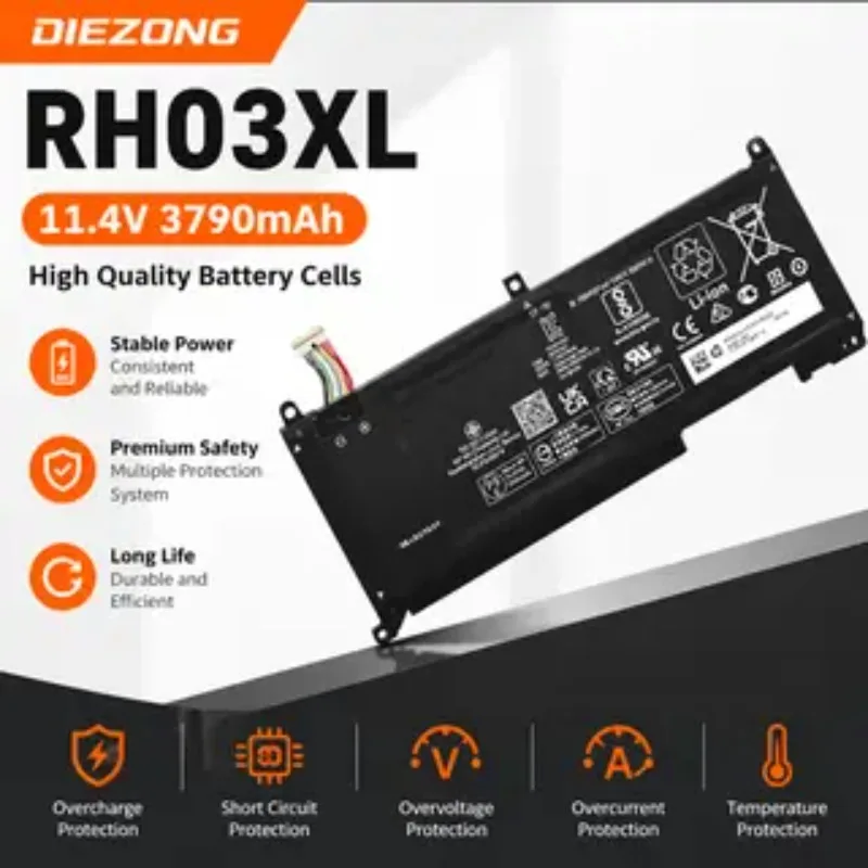 11.4V 3790mAh RH03XL 45Wh Laptop Battery for HP ProBook 430 440 450 630 640 G8 Series HSTNN-DB0B UB7X IB9P IB9Q OB1T M01524-2B1
11.4V 3790mAh RH03XL 45Wh Laptop Battery for HP ProBook 430 440 450 630 640 G8 Series HSTNN-DB0B UB7X IB9P IB9Q OB1T M01524-2B1