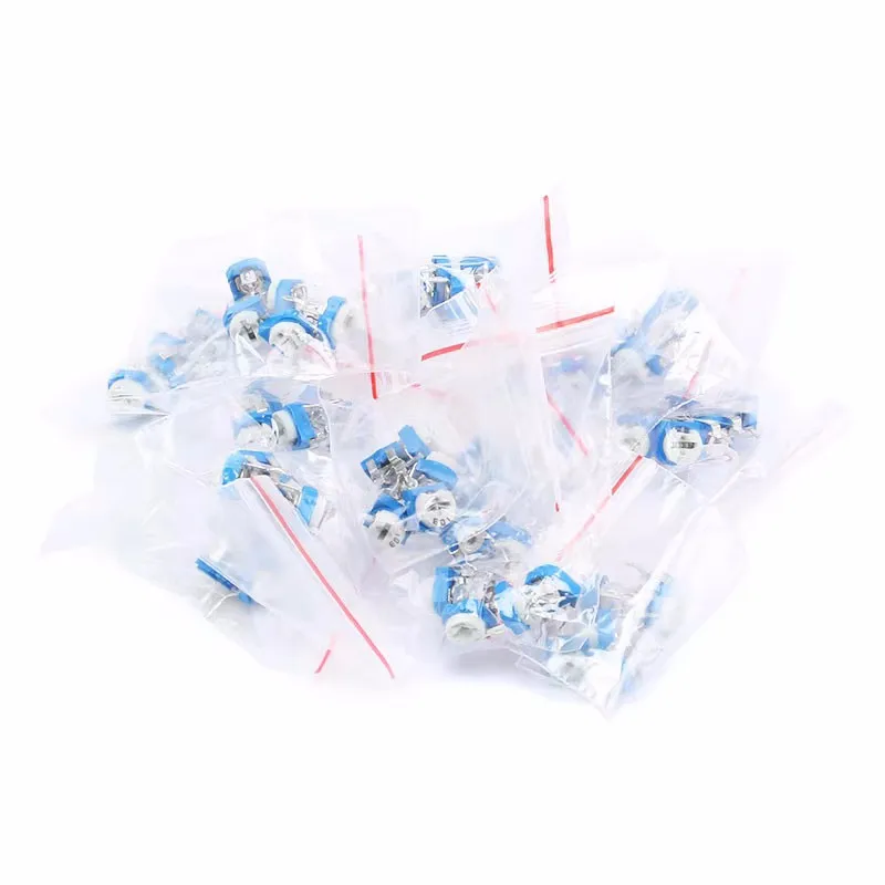 Component Pack Horizontal Blue and White Adjustable Resistance Pack Blue and White Adjustable Potentiometer Pack 100 ohms -1M13
Component Pack Horizontal Blue and White Adjustable Resistance Pack Blue and White Adjustable Potentiometer Pack 100 ohms -1M13