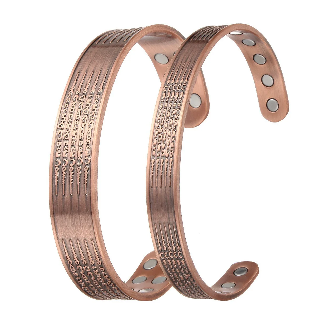 Vintage Scripture Copper Bracelet - Adjustable Anti - Static Magnet Copper Jewelry
Vintage Scripture Copper Bracelet - Adjustable Anti - Static Magnet Copper Jewelry