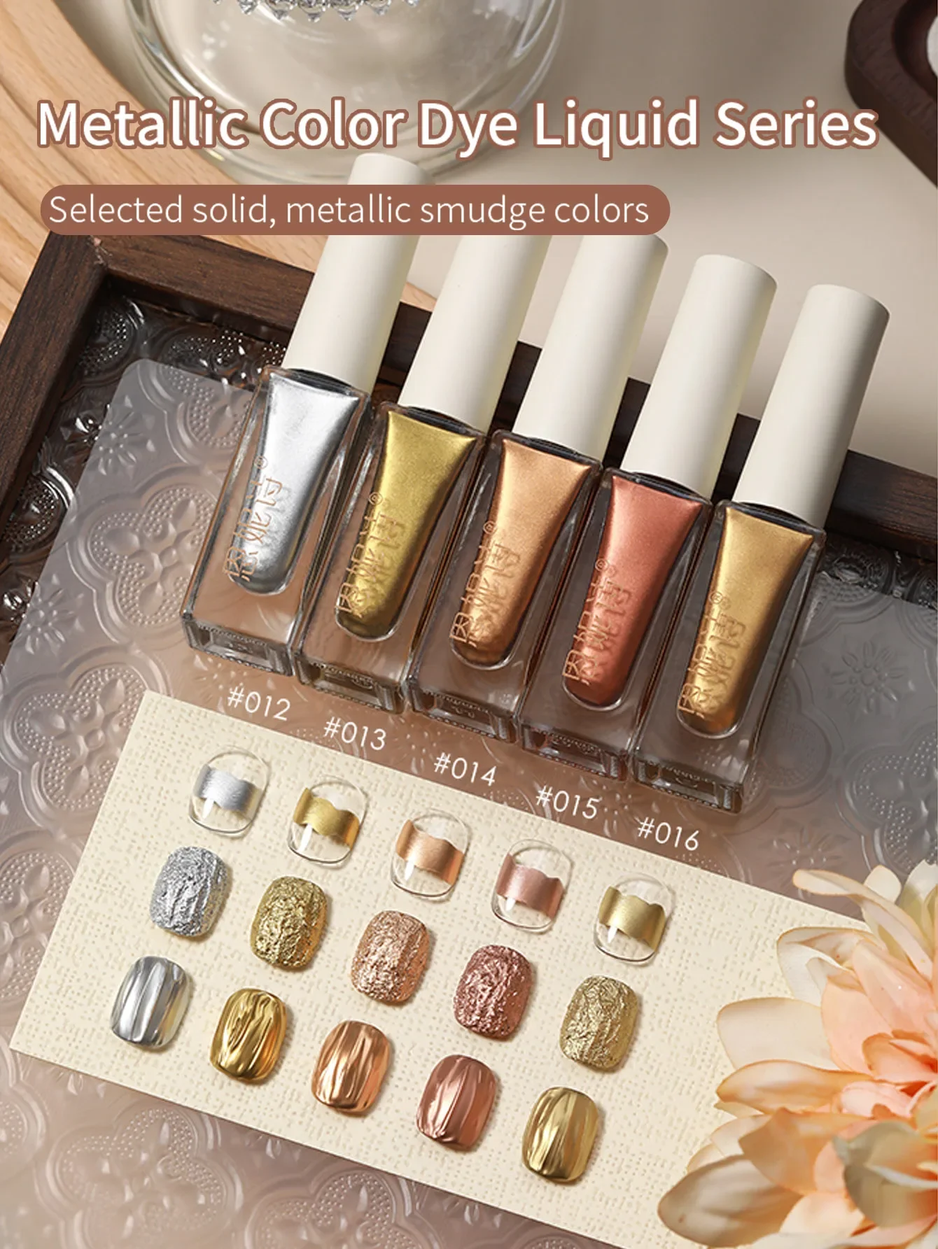 12ml Metal Halo Dyeing Liquid Quick and Universal Gradient Watercolor Bead Silver Color Dyeing Liquid 12 Color Set for Nail Art
12ml Metal Halo Dyeing Liquid Quick and Universal Gradient Watercolor Bead Silver Color Dyeing Liquid 12 Color Set for Nail Art