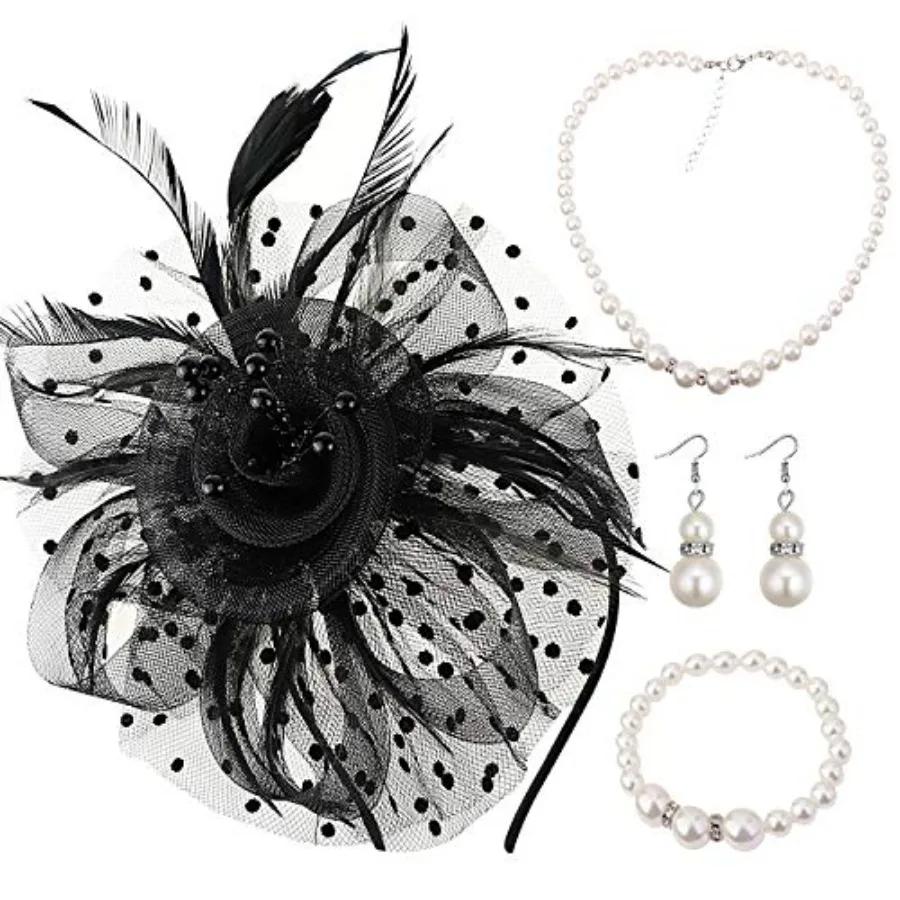 Fascinators Hat Flower Mesh Ribbons Feathers on a Headband and a Clip Tea Party Headwear for Girls and Women
Fascinators Hat Flower Mesh Ribbons Feathers on a Headband and a Clip Tea Party Headwear for Girls and Women