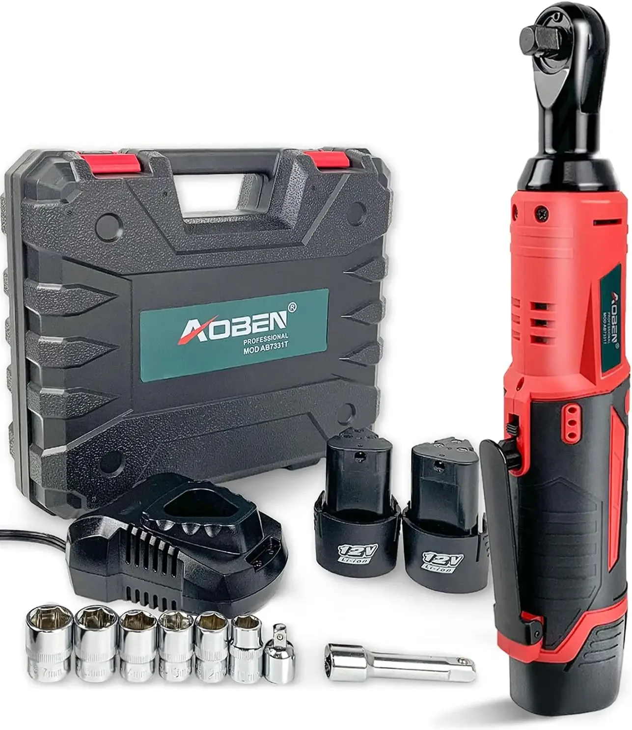 Cordless Electric Ratchet Wrench Set, 3/8" 12V Power Ratchet Tool Kit With 2 Packs 2000mAh Lithium
Cordless Electric Ratchet Wrench Set, 3/8" 12V Power Ratchet Tool Kit With 2 Packs 2000mAh Lithium