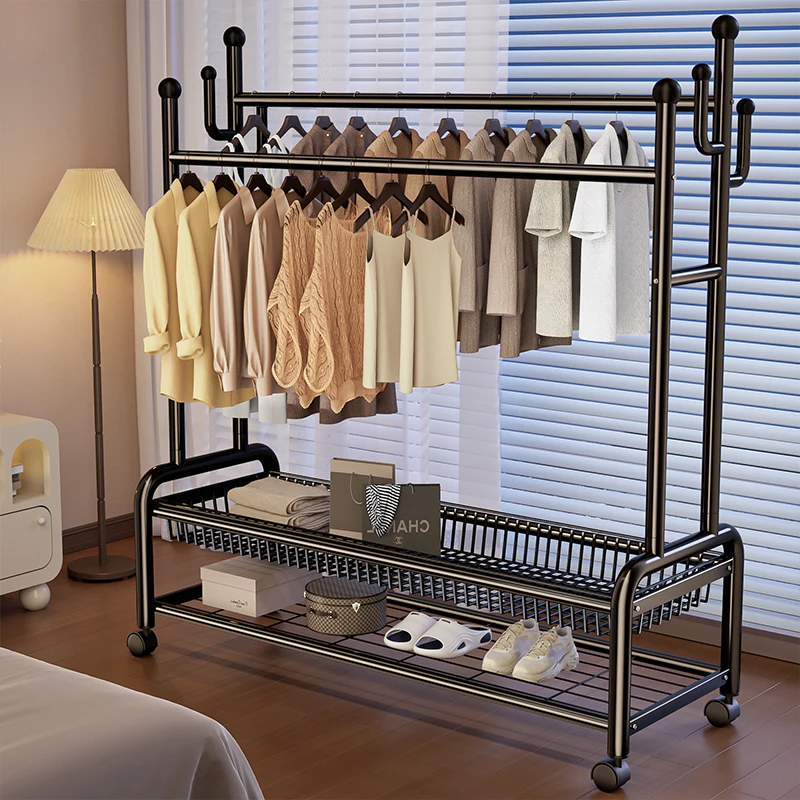 Hanging hanger floor-to-ceiling bedroom household double pole drying rack indoor
Hanging hanger floor-to-ceiling bedroom household double pole drying rack indoor