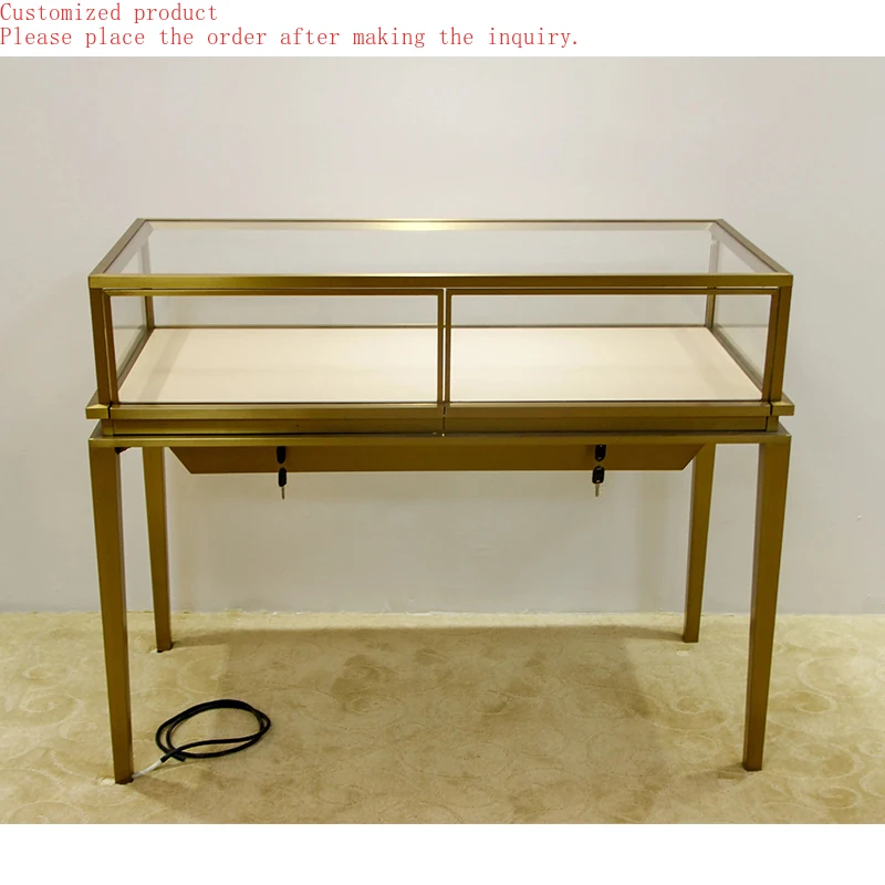 Custom.Luxury Electroplated Glass Display Table Drawers Jewelry Store Furniture Retail Showcase Cabinets
Custom.Luxury Electroplated Glass Display Table Drawers Jewelry Store Furniture Retail Showcase Cabinets