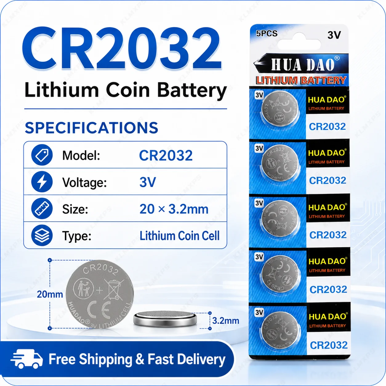 3V 200mAh CR2032 Lithium Button Battery Long Lasting For Watch Toy Calculator Car Key Remote DL2032 5004LC
3V 200mAh CR2032 Lithium Button Battery Long Lasting For Watch Toy Calculator Car Key Remote DL2032 5004LC
