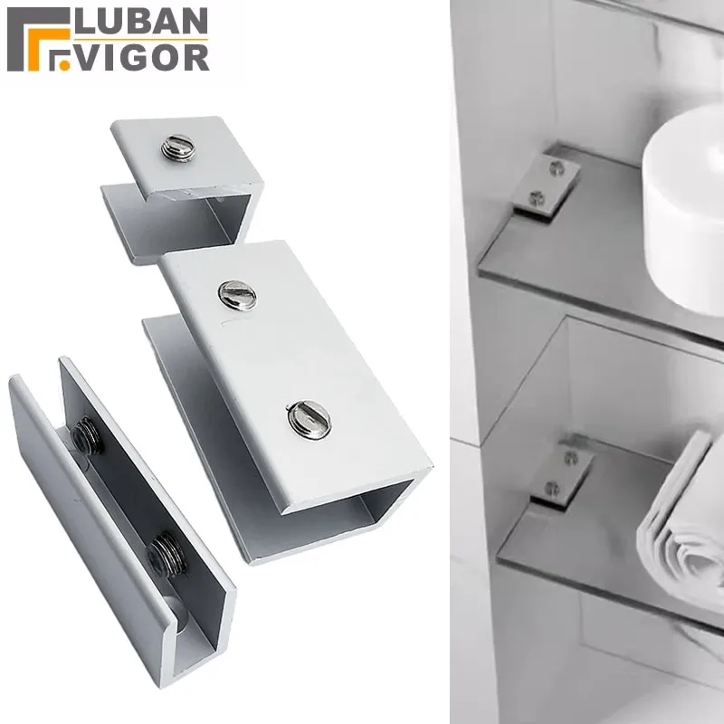 Glass Clamp Clip Aluminium Alloy for 4-20mm Glass Shelves Wine Cabinet Divider Bracket Mirror Buckle Thickened Wear Resistant
Glass Clamp Clip Aluminium Alloy for 4-20mm Glass Shelves Wine Cabinet Divider Bracket Mirror Buckle Thickened Wear Resistant