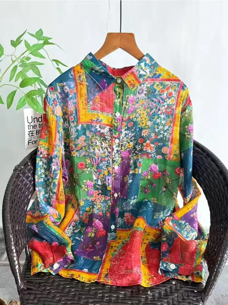 Винтажная одежда 2026: оригинальные брендовые рубашки и блузки с мультяшным фруктовым принтом, длинный рукав, 100% лен-рами, женские топы
Винтажная одежда 2026: оригинальные брендовые рубашки и блузки с мультяшным фруктовым принтом, длинный рукав, 100% лен-рами, женские топы