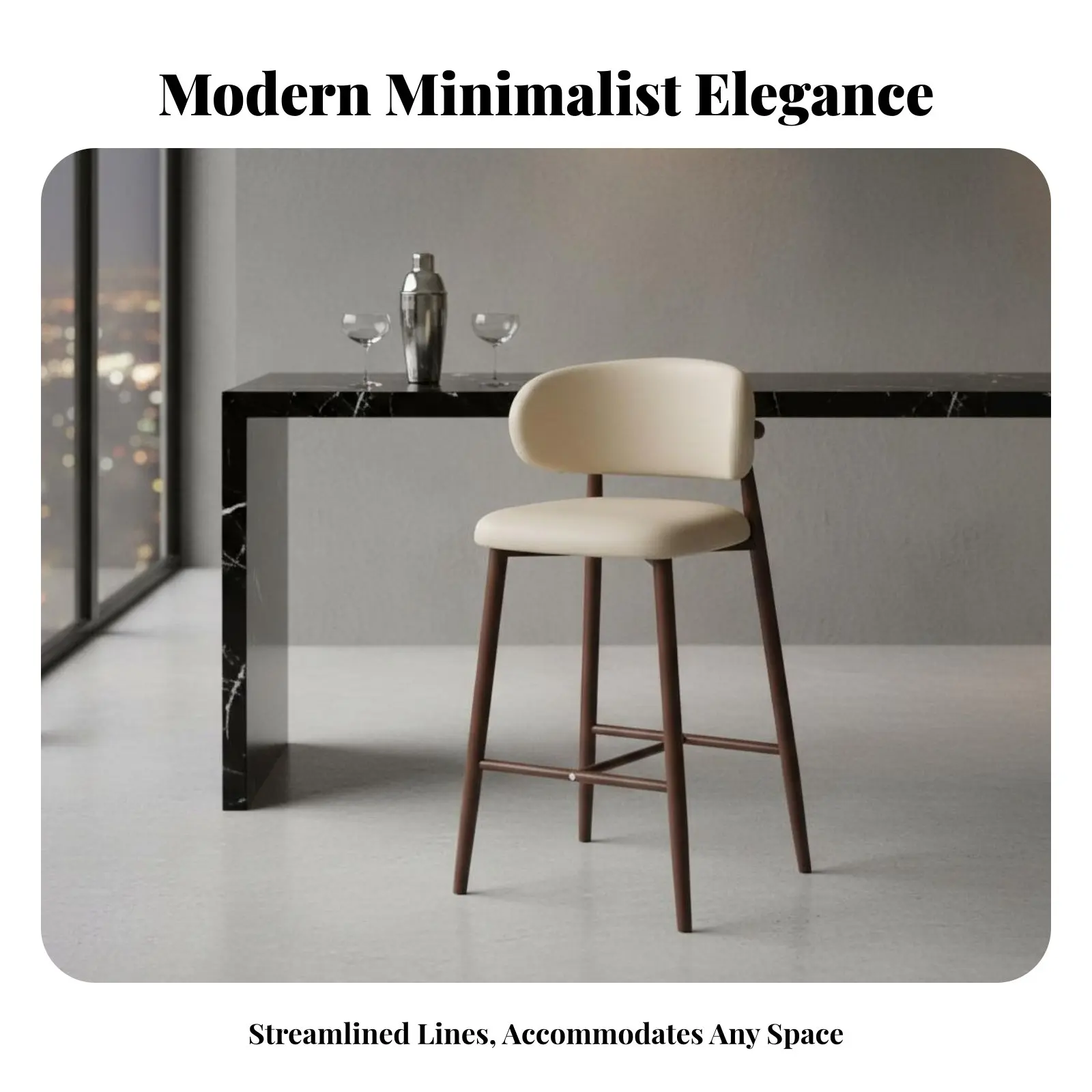 Upholstered High Stool with Low Spine Support Modern and Design Counter Chair Built-in Footrest Padded Seat for Home Users
Upholstered High Stool with Low Spine Support Modern and Design Counter Chair Built-in Footrest Padded Seat for Home Users