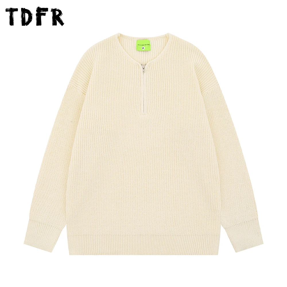 Solid Color Half Zipper Sweater Mens Autumn Winter Casual Loose Long Sleeve Knitted Pullover Man
Solid Color Half Zipper Sweater Mens Autumn Winter Casual Loose Long Sleeve Knitted Pullover Man