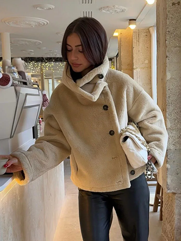 HH Women Winter Fashion Versatile Reversible Long Sleeve Warm Coat Female Stand Collar Single Breasted Pocket Decorated Jacket
HH Women Winter Fashion Versatile Reversible Long Sleeve Warm Coat Female Stand Collar Single Breasted Pocket Decorated Jacket