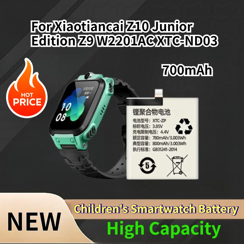 Children's Smartwatch Battery for Xiaotiancai Z10 Junior Edition Z9 W2201AC XTC-ND03
Children's Smartwatch Battery for Xiaotiancai Z10 Junior Edition Z9 W2201AC XTC-ND03