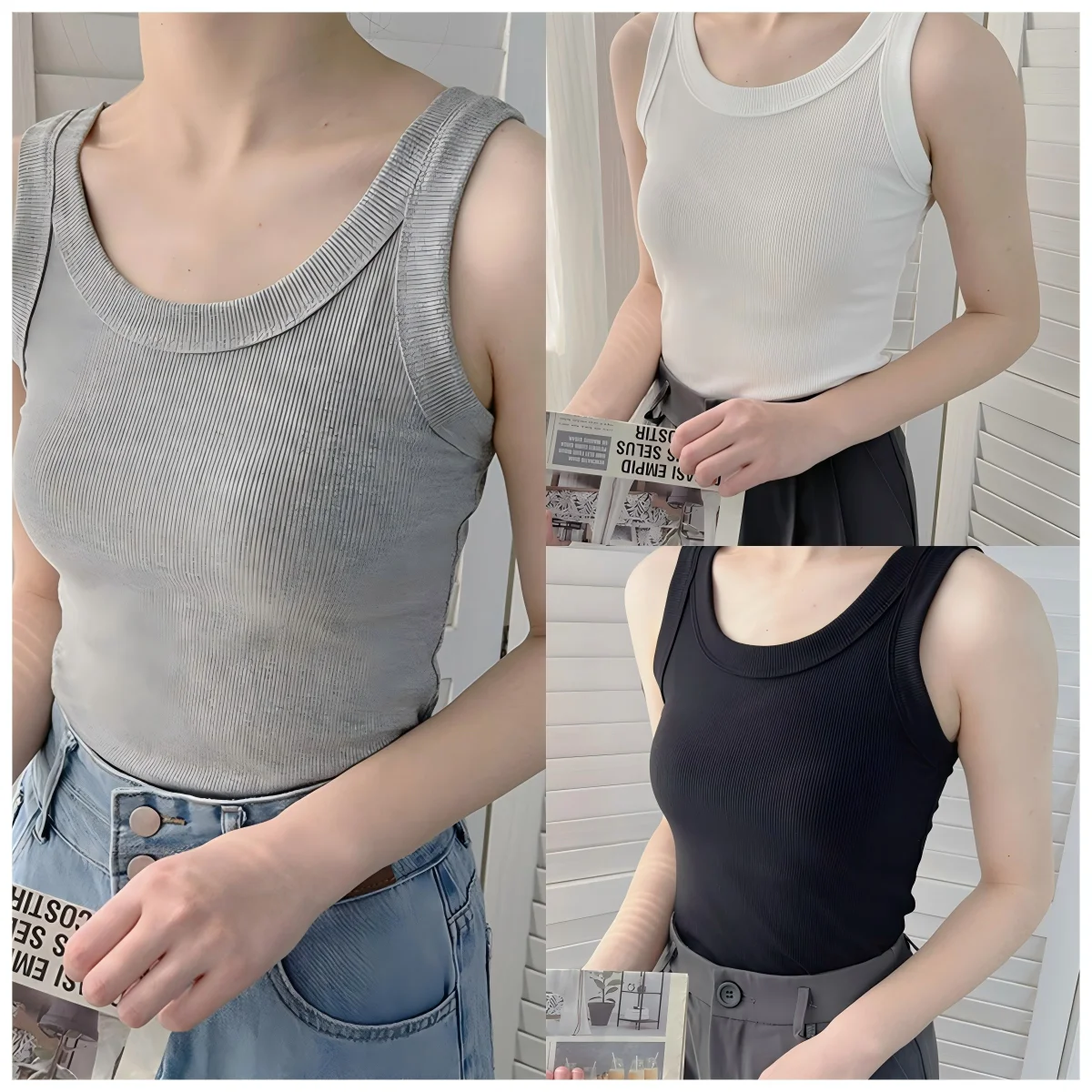 Solid Color Korean Style Womens Camisole Soft Summer Vest Comfortable Knitted Tank Tops Woman Cotton All-Match Streetwear
Solid Color Korean Style Womens Camisole Soft Summer Vest Comfortable Knitted Tank Tops Woman Cotton All-Match Streetwear