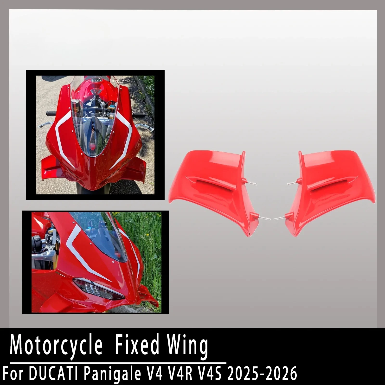 Ala lateral de carenado de motocicleta, cubierta fija, ala a prueba de viento, para Ducati Panigale V4 V4S V4R 2025 2026, alerón
Ala lateral de carenado de motocicleta, cubierta fija, ala a prueba de viento, para Ducati Panigale V4 V4S V4R 2025 2026, alerón