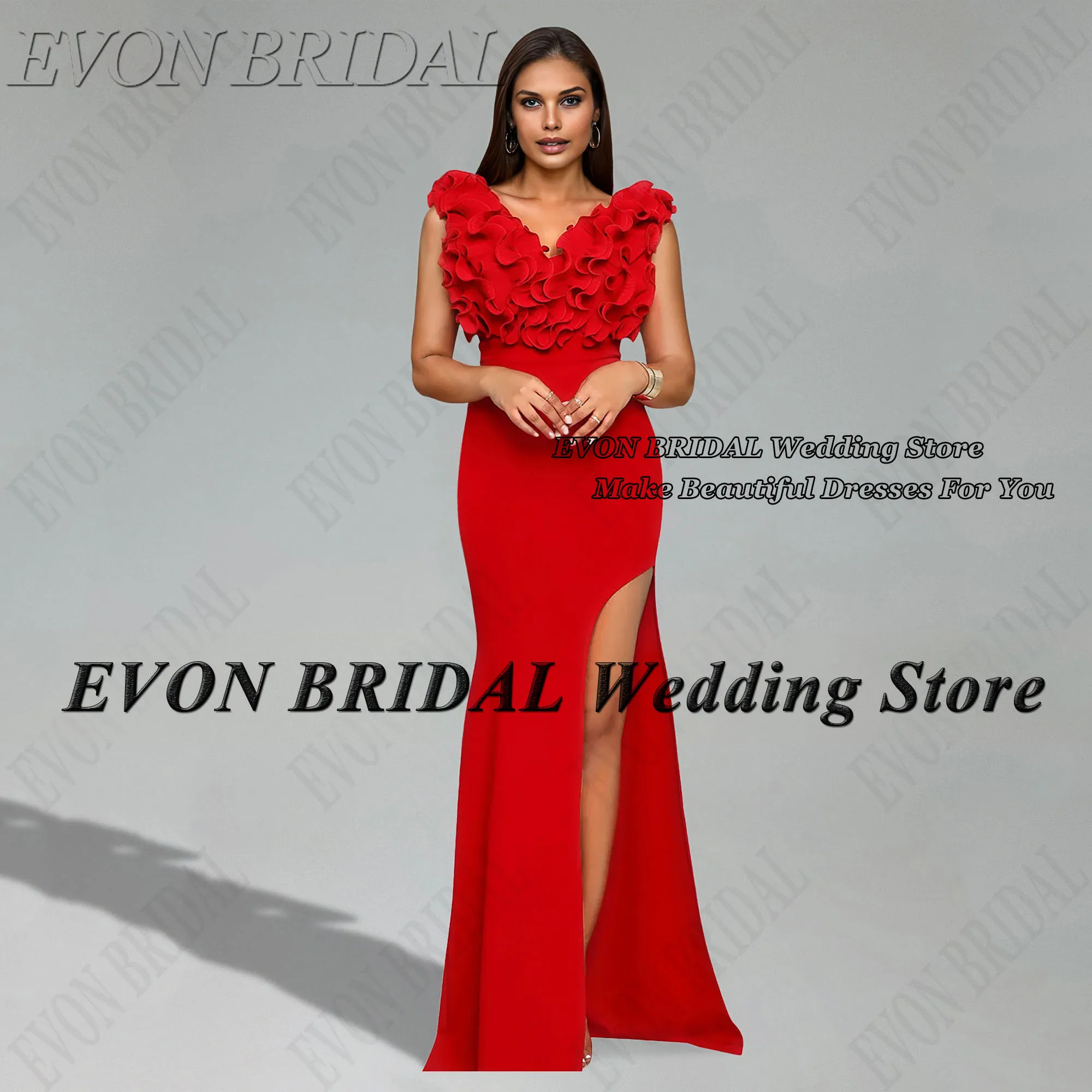 EVON BRIDAL Satin Celebrity Dresses Women Sleeveless High Split Mermaid Dubai Formal Celebrity Gown 2024 فستان سهرة نسائي
EVON BRIDAL Satin Celebrity Dresses Women Sleeveless High Split Mermaid Dubai Formal Celebrity Gown 2024 فستان سهرة نسائي