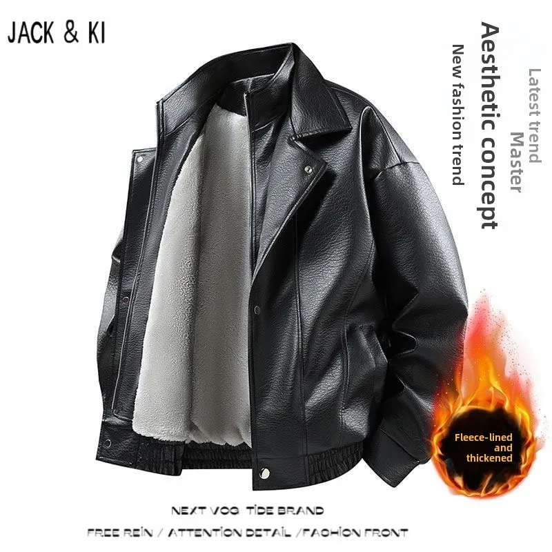 JAKI Men's Thiened Fce Lined Casual Jaet Warm Outerwear Leather Coat American Sle Winter Faion Busin Casual
JAKI Men's Thiened Fce Lined Casual Jaet Warm Outerwear Leather Coat American Sle Winter Faion Busin Casual