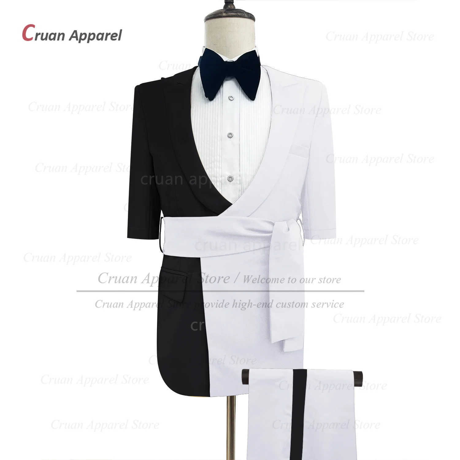 Classic Black Splicing Men Suit Set Daily Casual Party Fashion Short Sleeve Jacket Pants 2 Pieces Homecoming Formal Costumes
Classic Black Splicing Men Suit Set Daily Casual Party Fashion Short Sleeve Jacket Pants 2 Pieces Homecoming Formal Costumes