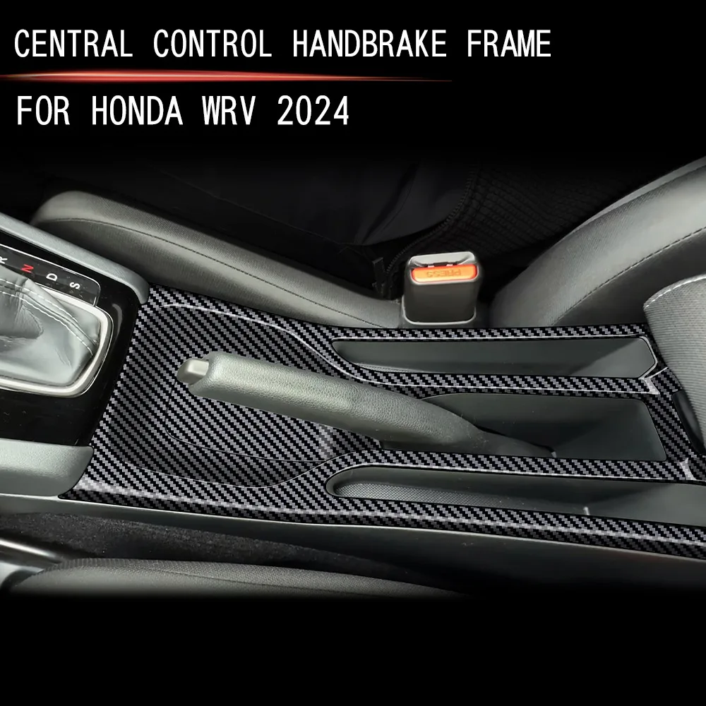 Черный/углеродное волокно с принтом, молдинги для салона автомобиля, центральная консоль, наклейка на панель руля, крышка для Honda WRV 2024, Стайлинг 
Черный/углеродное волокно с принтом, молдинги для салона автомобиля, центральная консоль, наклейка на панель руля, крышка для Honda WRV 2024, Стайлинг