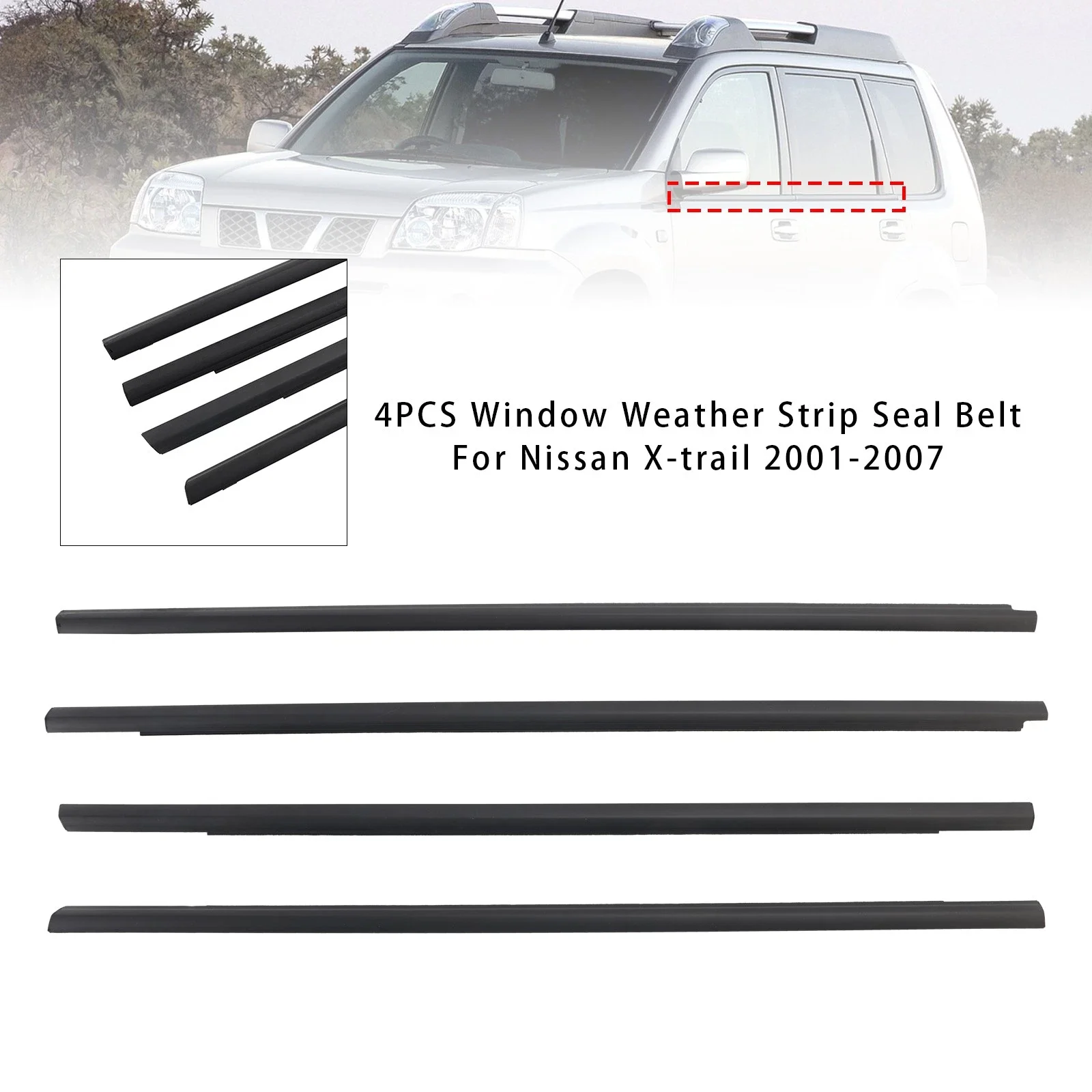 Car Windows Rubber Weatherstrip Sealing Strip Belt Moulding Trim 80821-8H300 For Nissan X-Trail Xtrail T30 2001-2007
Car Windows Rubber Weatherstrip Sealing Strip Belt Moulding Trim 80821-8H300 For Nissan X-Trail Xtrail T30 2001-2007