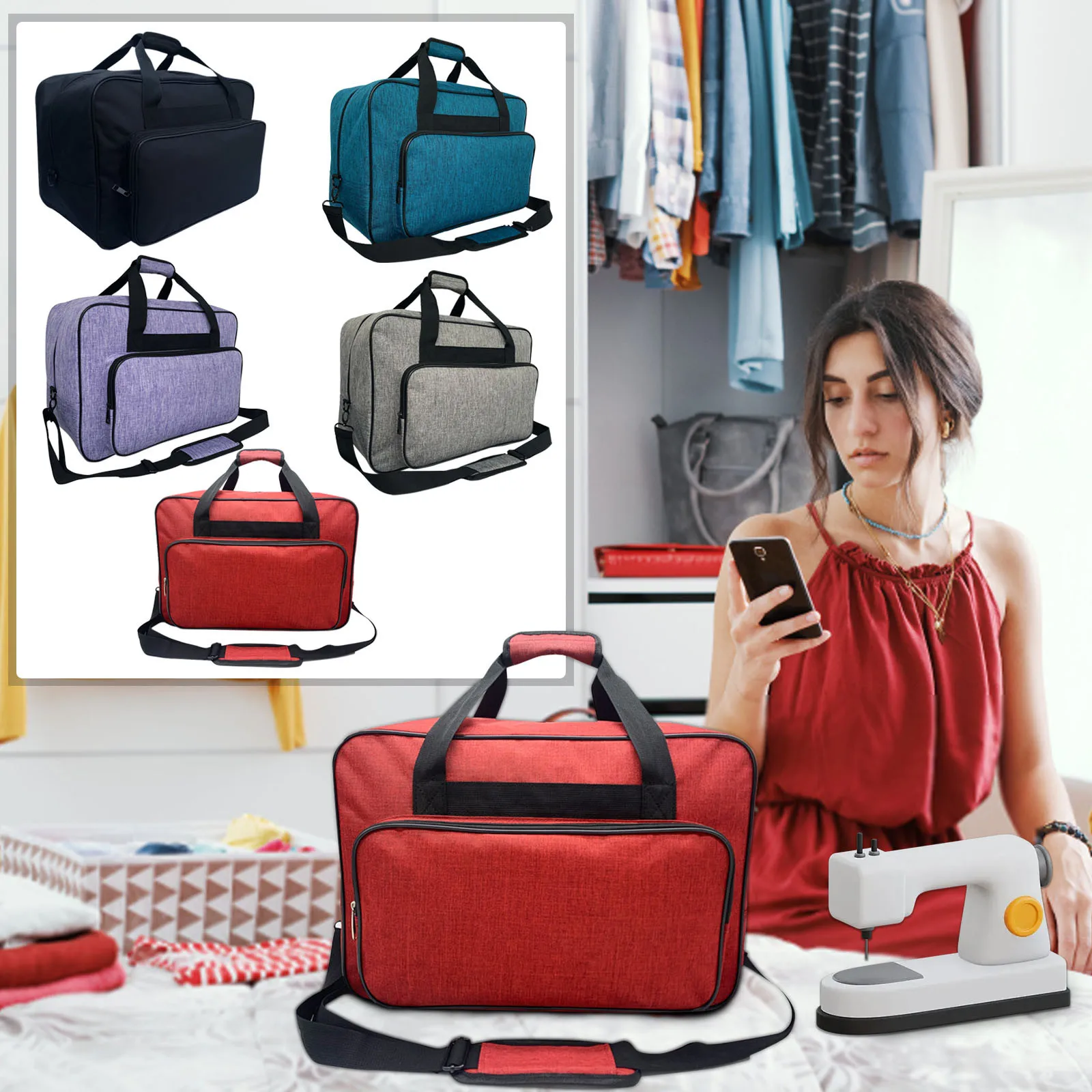 Small Sewing Machine Storage Bag Oxford Cloth Shoulder Portable Travel Storage Bag Storage Box Organiseurs De Rangement Bag
Small Sewing Machine Storage Bag Oxford Cloth Shoulder Portable Travel Storage Bag Storage Box Organiseurs De Rangement Bag