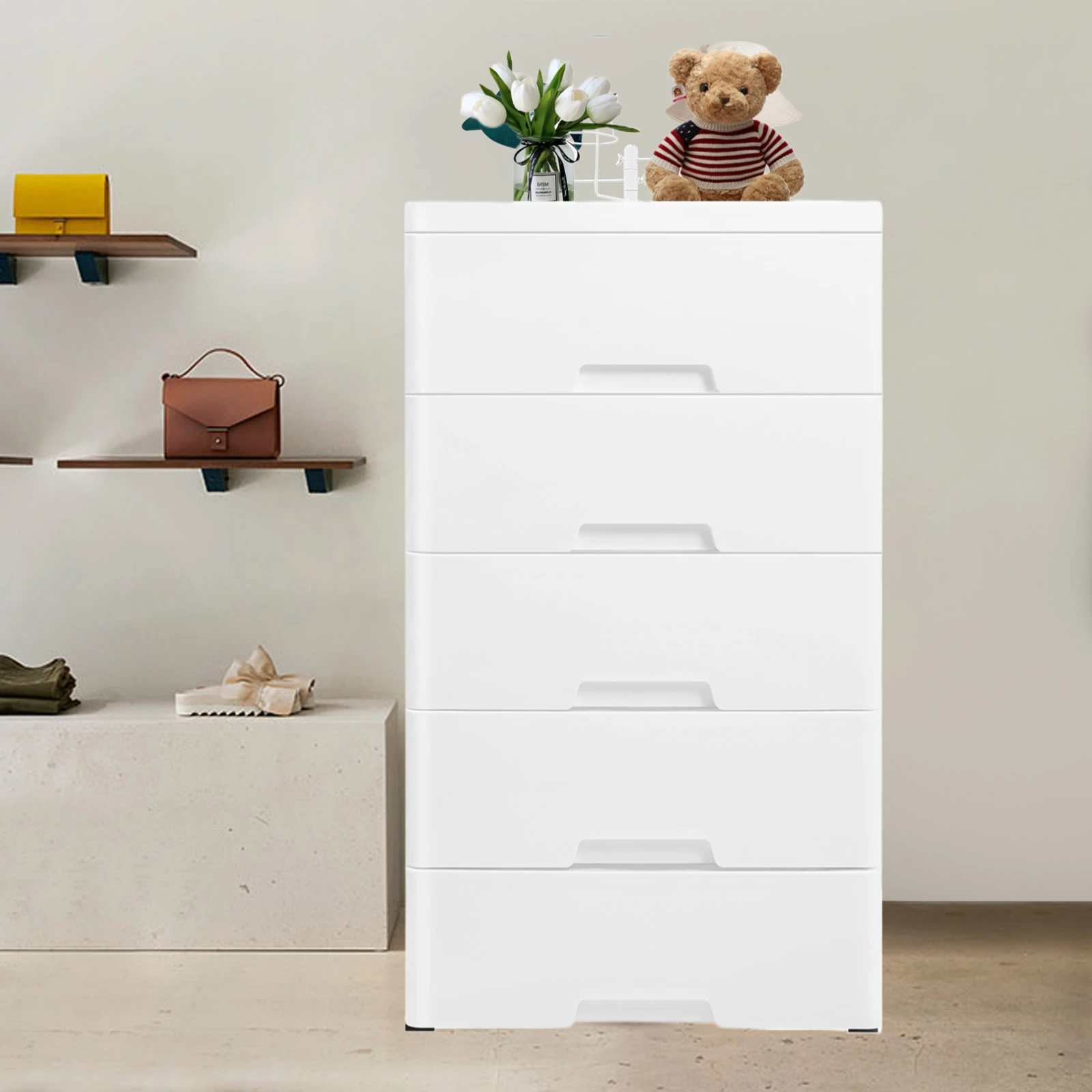 Шкаф для хранения с 5 ящиками, пластиковый органайзер для комода, материал ПП премиум-класса, высокая прочность на растяжение, тяжелая нагрузка 55,1 фунта 43,5x29x80 см
Шкаф для хранения с 5 ящиками, пластиковый органайзер для комода, материал ПП премиум-класса, высокая прочность на растяжение, тяжелая нагрузка 55,1 фунта 43,5x29x80 см