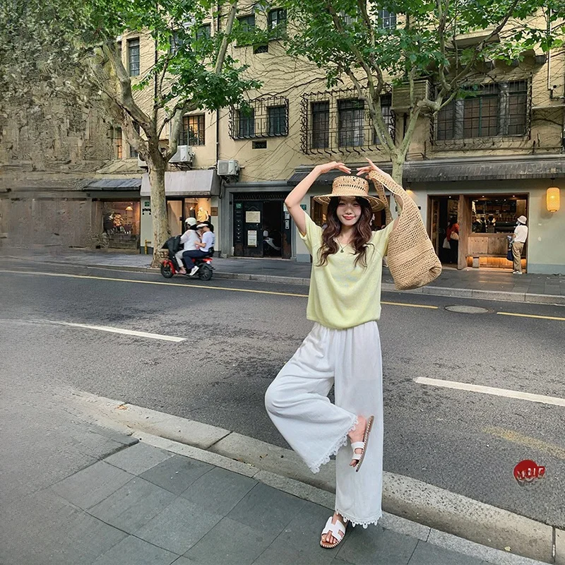 Initial Summer Big Sale Zhang Beibei Flax Lyocell Heavy Industry Exquisite Lace Trim Casual Cool Air Conditioning Pants
Initial Summer Big Sale Zhang Beibei Flax Lyocell Heavy Industry Exquisite Lace Trim Casual Cool Air Conditioning Pants