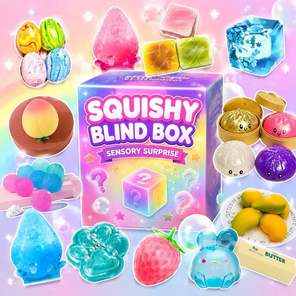 Assorted Random Squishy Squeeze Toys 1pc Slow Rebound Food Ocean Animal Themed Sensory Fidget Stress Relief Desk Toy For Kids Adults Surprise Mystery Blind Box Gift Set
Assorted Random Squishy Squeeze Toys 1pc Slow Rebound Food Ocean Animal Themed Sensory Fidget Stress Relief Desk Toy For Kids Adults Surprise Mystery Blind Box Gift Set